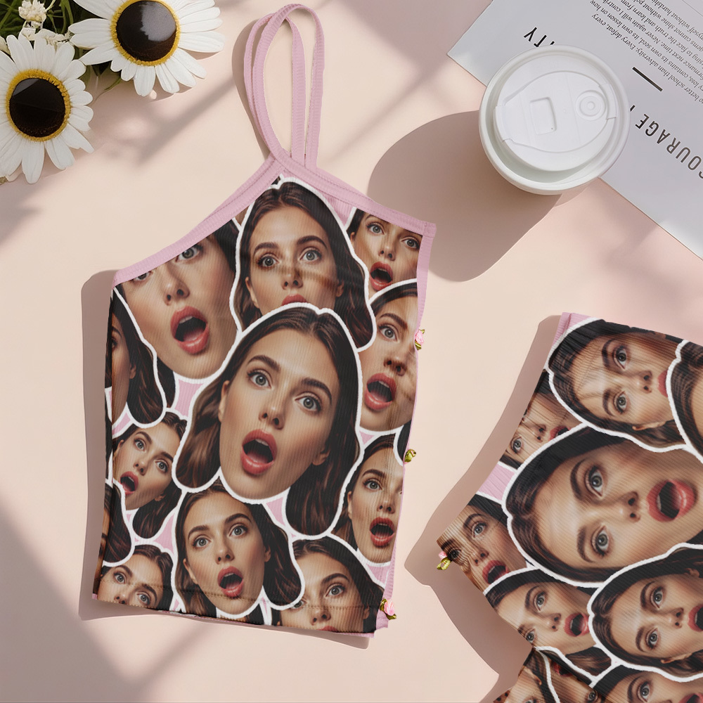 Valentinstagsgeschenk: Individuell Gestaltetes Dessous-set Mit Facemash-applikationen Und V-ausschnitt - MyFaceBoxerDE