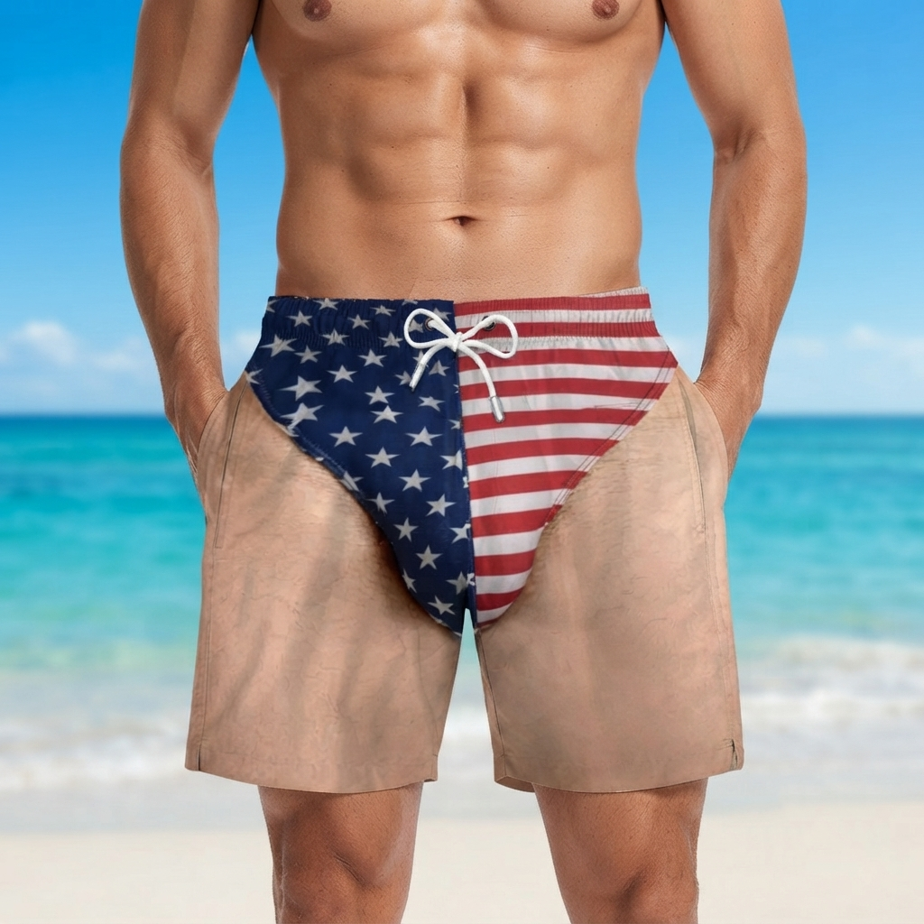 Benutzerdefinierte Lustige Männer Badehose Neuheit Optische Täuschung Badeshorts Lustige Neuheit Party Boardshorts Geschenk Für Ehemann Freund - MyFaceBoxerDE