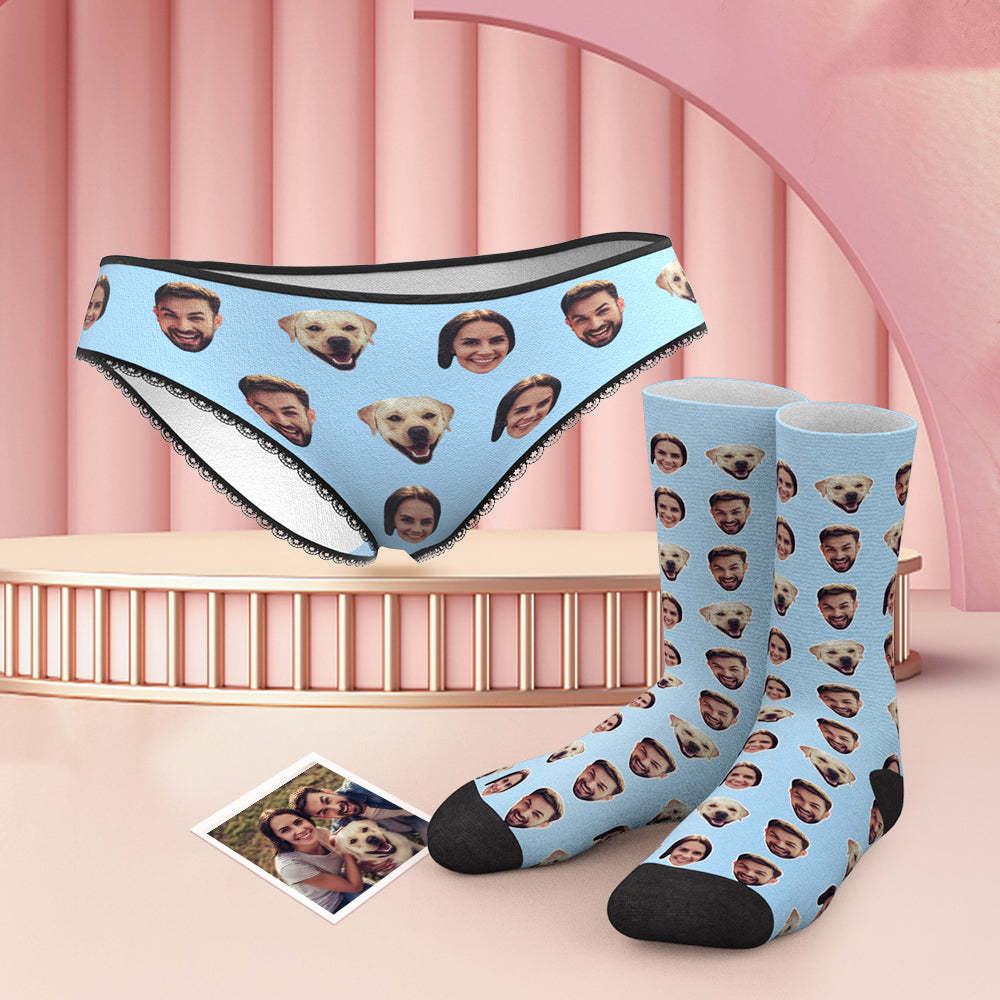 Benutzerdefiniertes Gesicht Höschen Und Socken Set - Familie - MyFaceBoxerDE