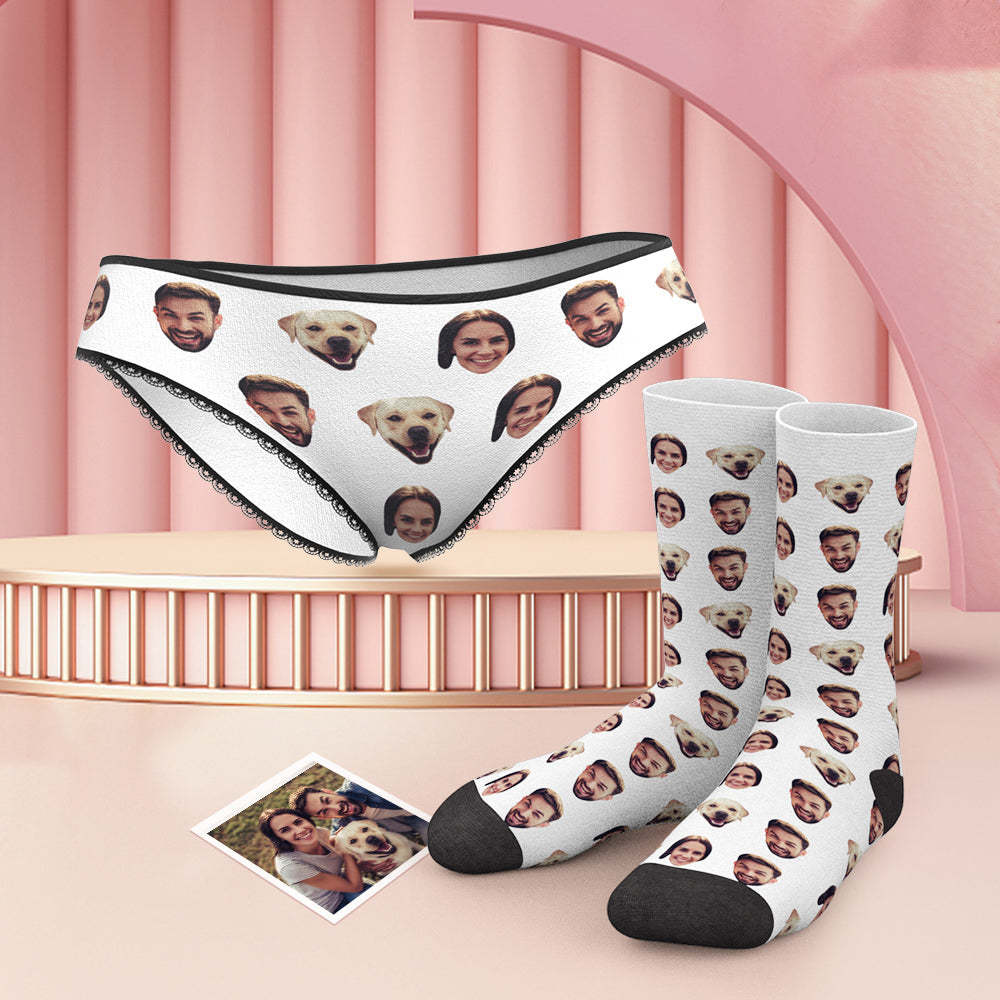 Benutzerdefiniertes Gesicht Höschen Und Socken Set - Familie - MyFaceBoxerDE