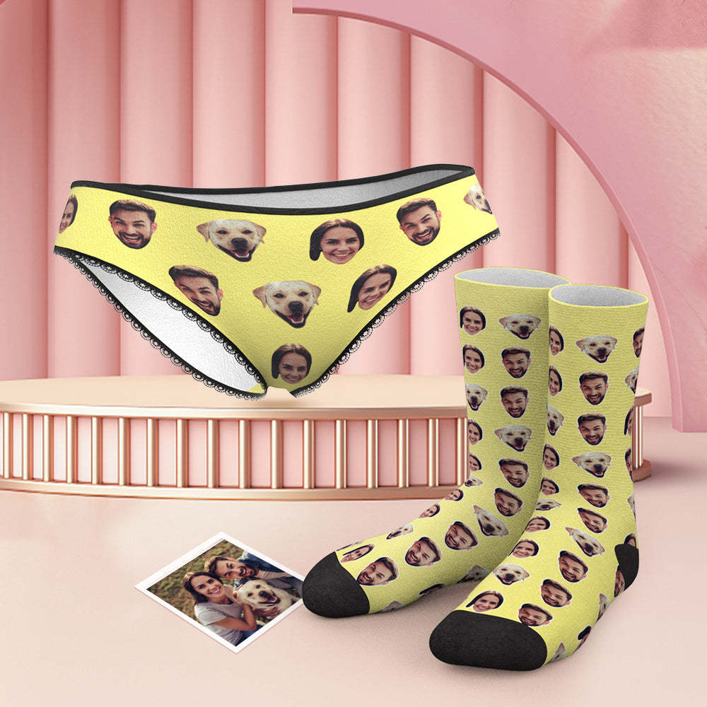Benutzerdefiniertes Gesicht Höschen Und Socken Set - Familie - MyFaceBoxerDE