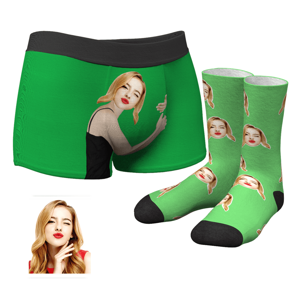 Custom Face On Body Boxershorts Für Herren – Helle Haut Und Rundsocken Im Set - MyFaceBoxerDE