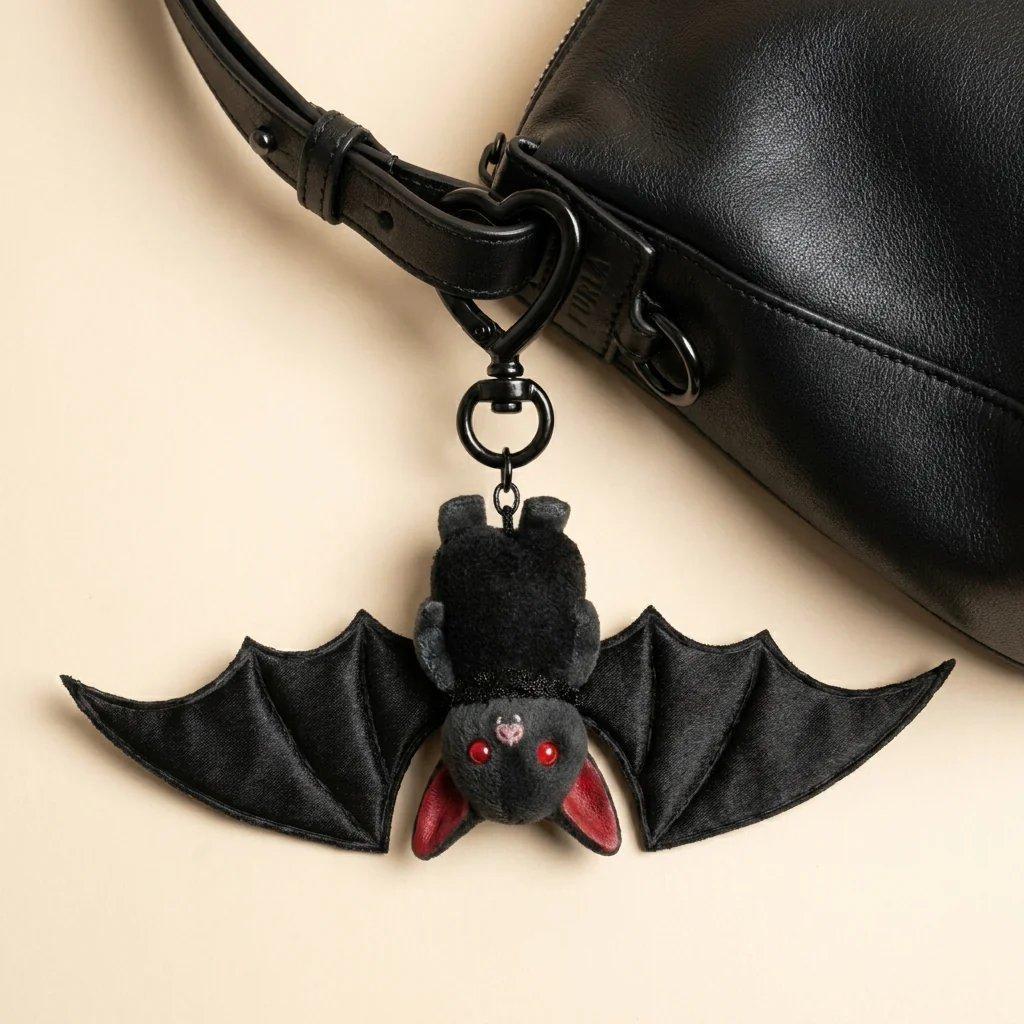 Niedlicher Schwarzer Fledermaus-Baby-Schlüsselanhänger - MyFaceBoxerDE