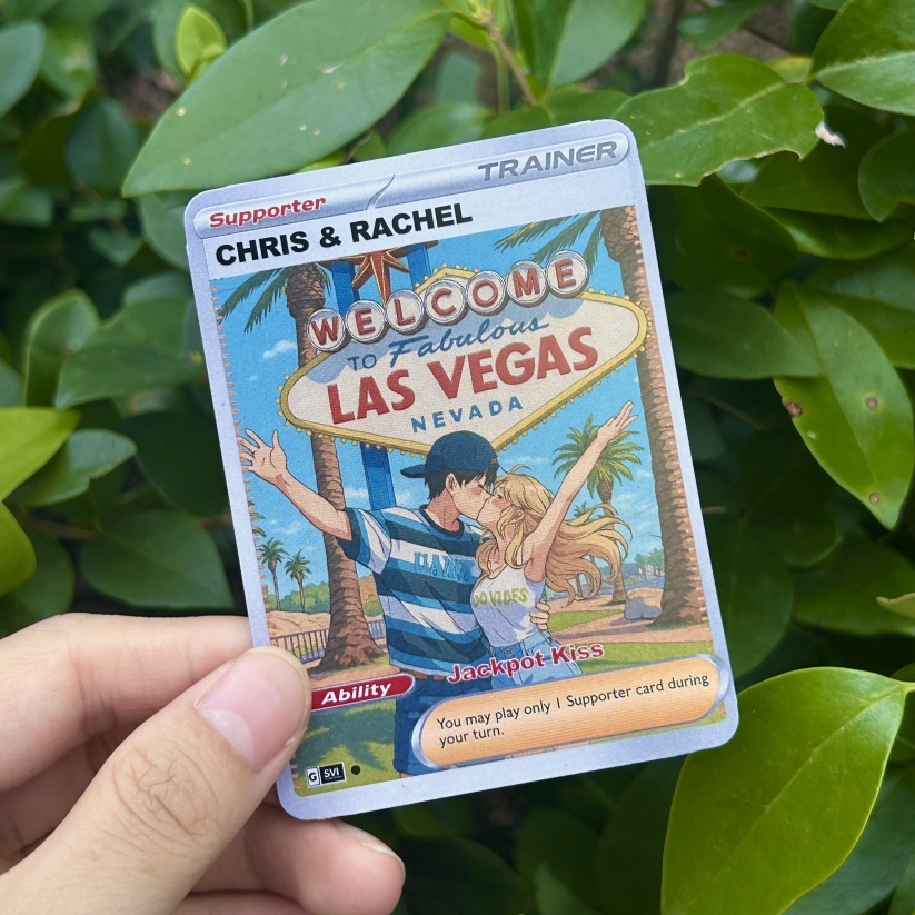 Personalisierte Lentikularkarte Paar Foto Anime Stil - MyFaceBoxerDE