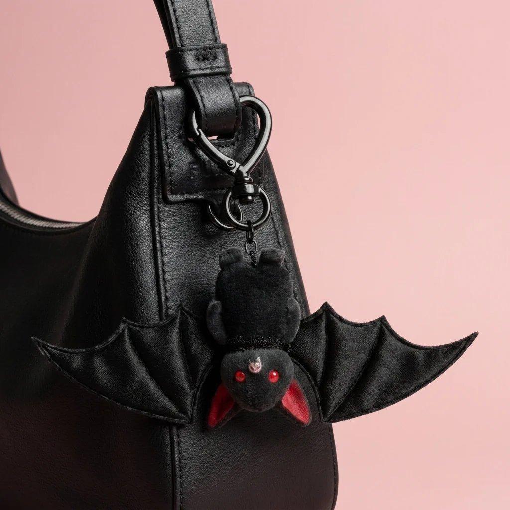 Niedlicher Schwarzer Fledermaus-Baby-Schlüsselanhänger - MyFaceBoxerDE