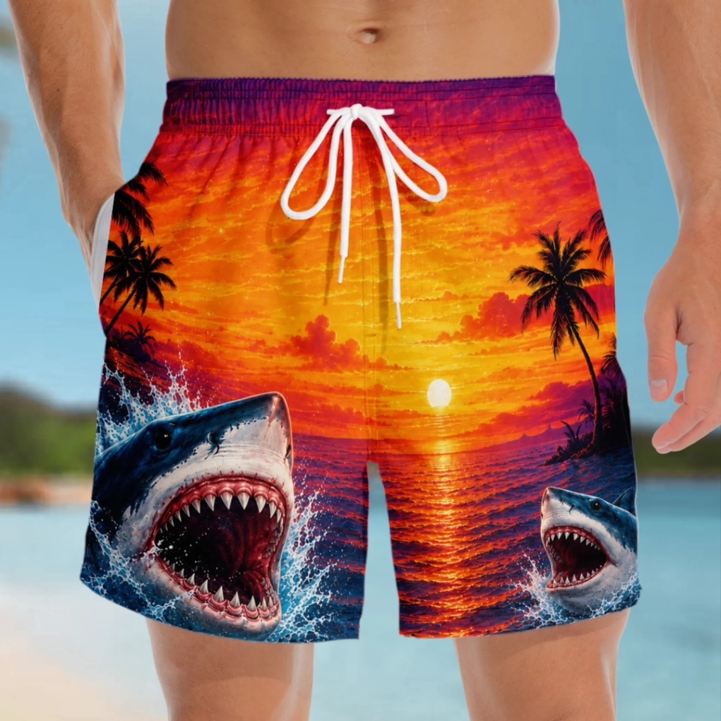 Benutzerdefinierte Lustige Männer Badehose Neuheit Optische Täuschung Badeshorts Lustige Neuheit Party Boardshorts Geschenk Für Ehemann Freund - MyFaceBoxerDE