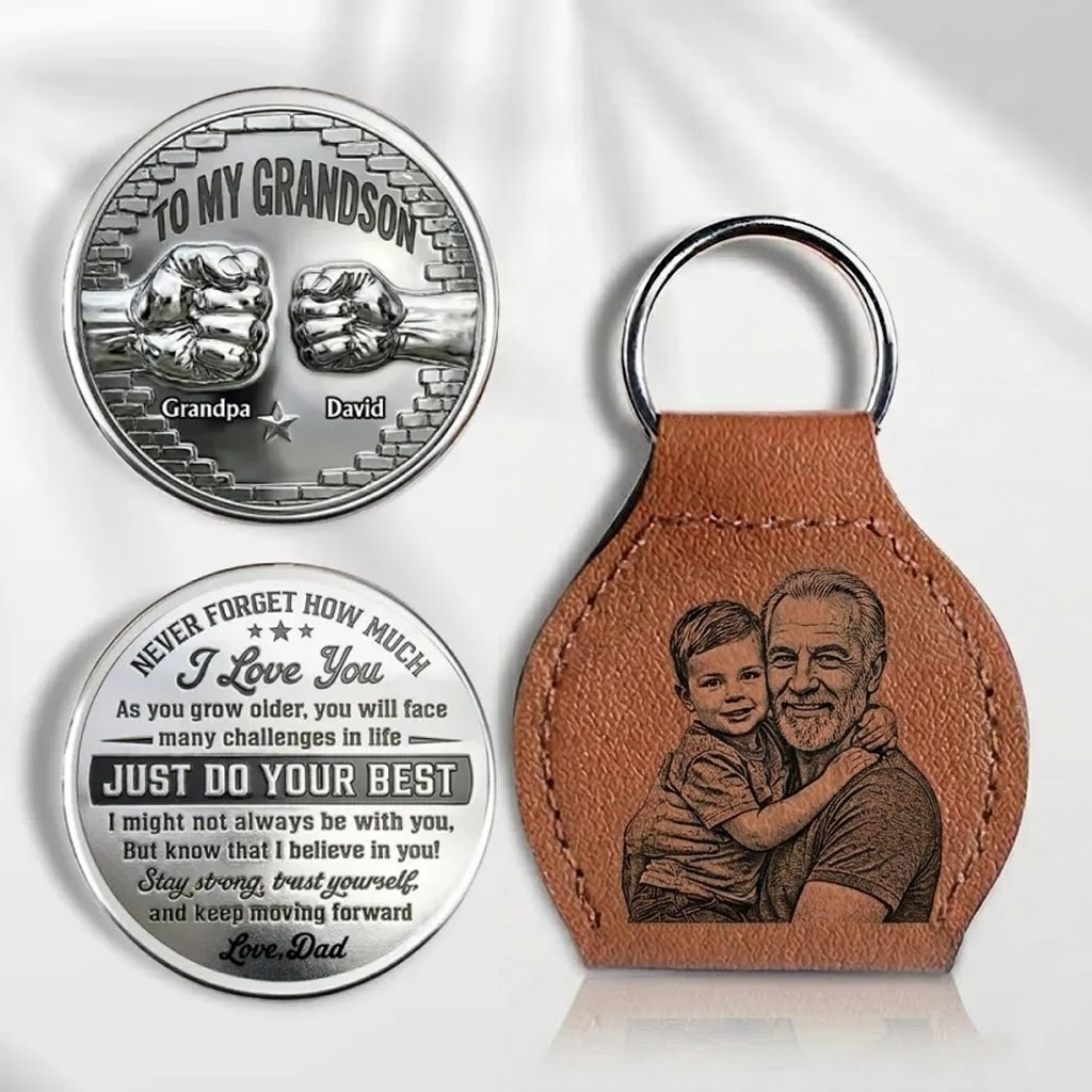 An Meinen Sohn Glaube Ich An Dich – Personalisierte Taschenumarmung - MyFaceBoxerDE