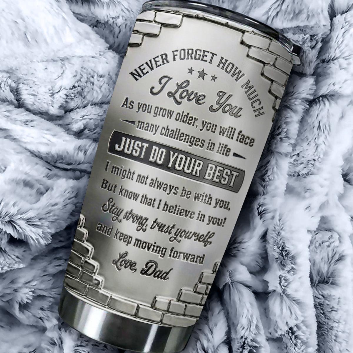 „To My Son I Believe In You" – Personalisierter, Individueller 3D-Effekt, 2D-gedruckter Becher - MyFaceBoxerDE