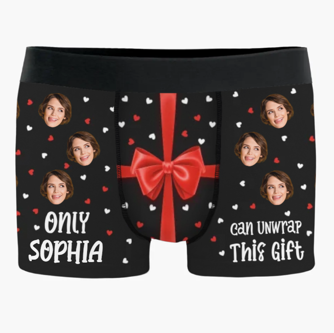 Personalisierte Boxershorts Mit Foto, Herren-boxershorts – Individuelle Geschenke Zum Jahrestag, Zu Weihnachten Oder Zur Hochzeit Für Ehepaare – Auspacken Mit Liebe - MyFaceBoxerDE
