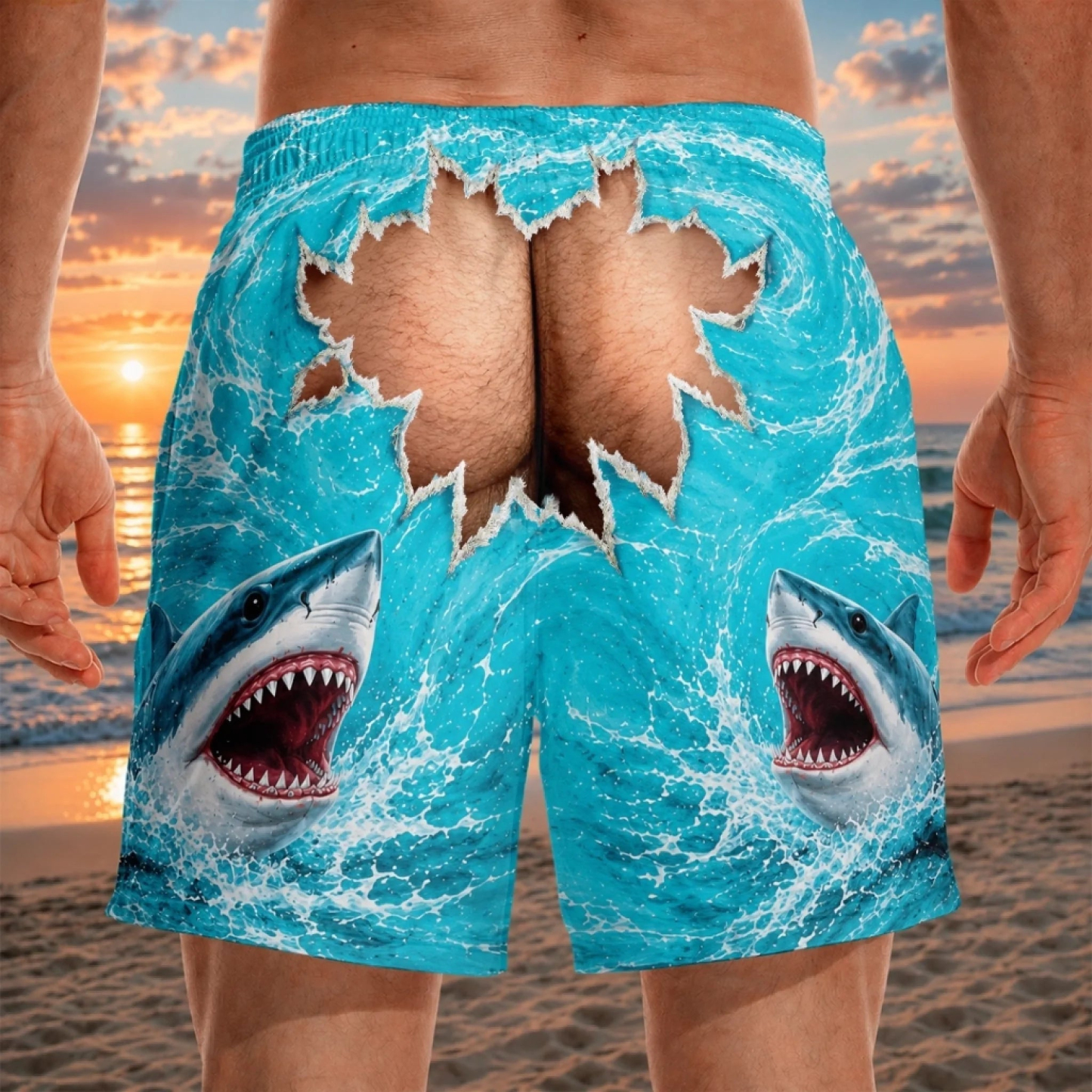 Benutzerdefinierte Lustige Männer Badehose Neuheit Optische Täuschung Badeshorts Lustige Neuheit Party Boardshorts Geschenk Für Ehemann Freund - MyFaceBoxerDE