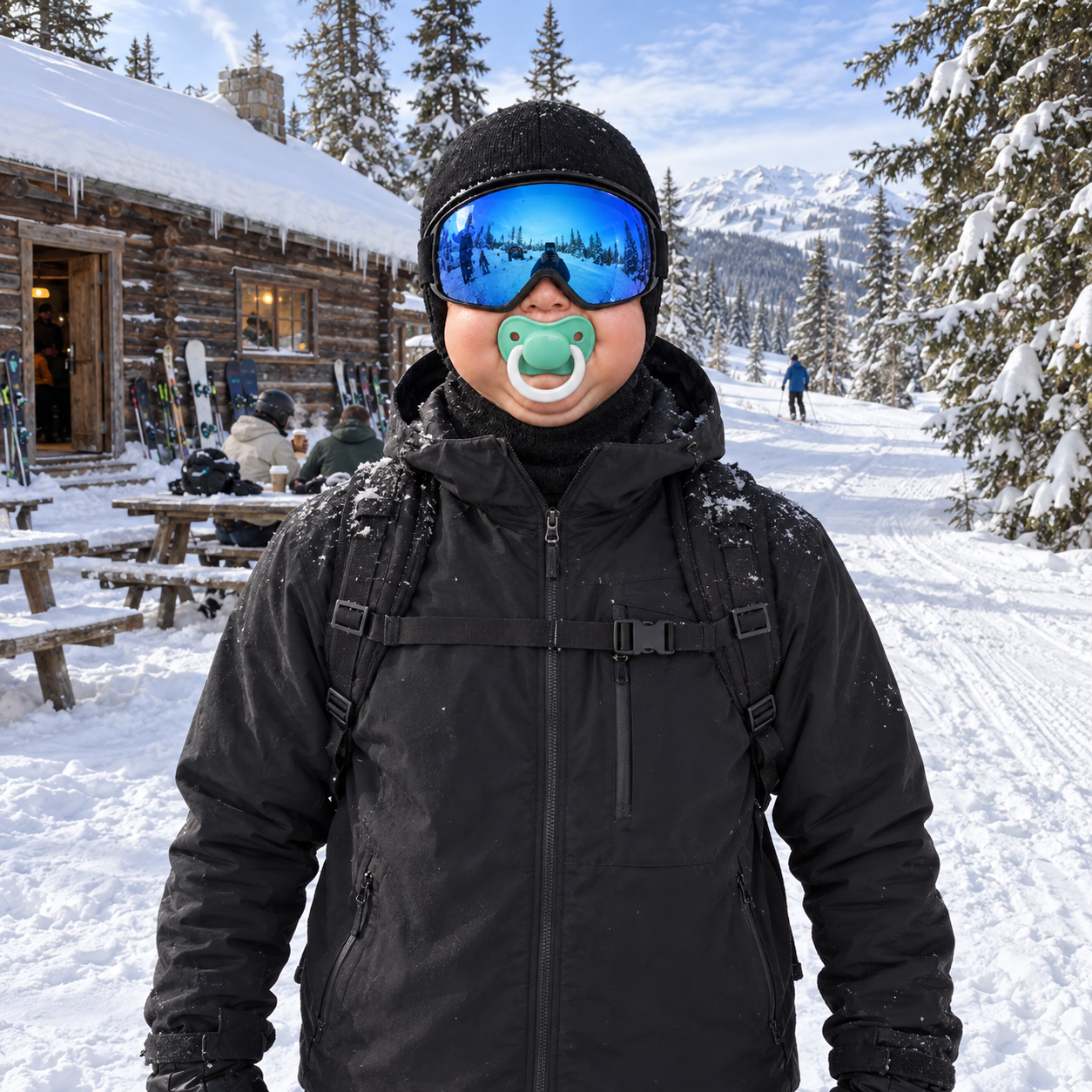 Masque De Ski Amusant Pour Bébé, Nouveauté, Cagoule Thermique, Couverture Faciale D'hiver Pour Les Sports De Plein Air - Mug Personnalisé