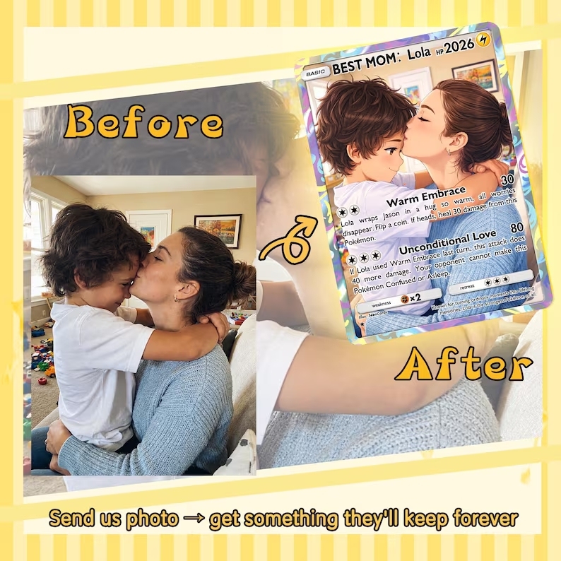 Carte À Collectionner Personnalisée Pour La Fête Des Mères, Carte Photo Personnalisée, Cadeau Pour Maman, Cadeau Pour La Fête Des Mères - Mug Personnalisé