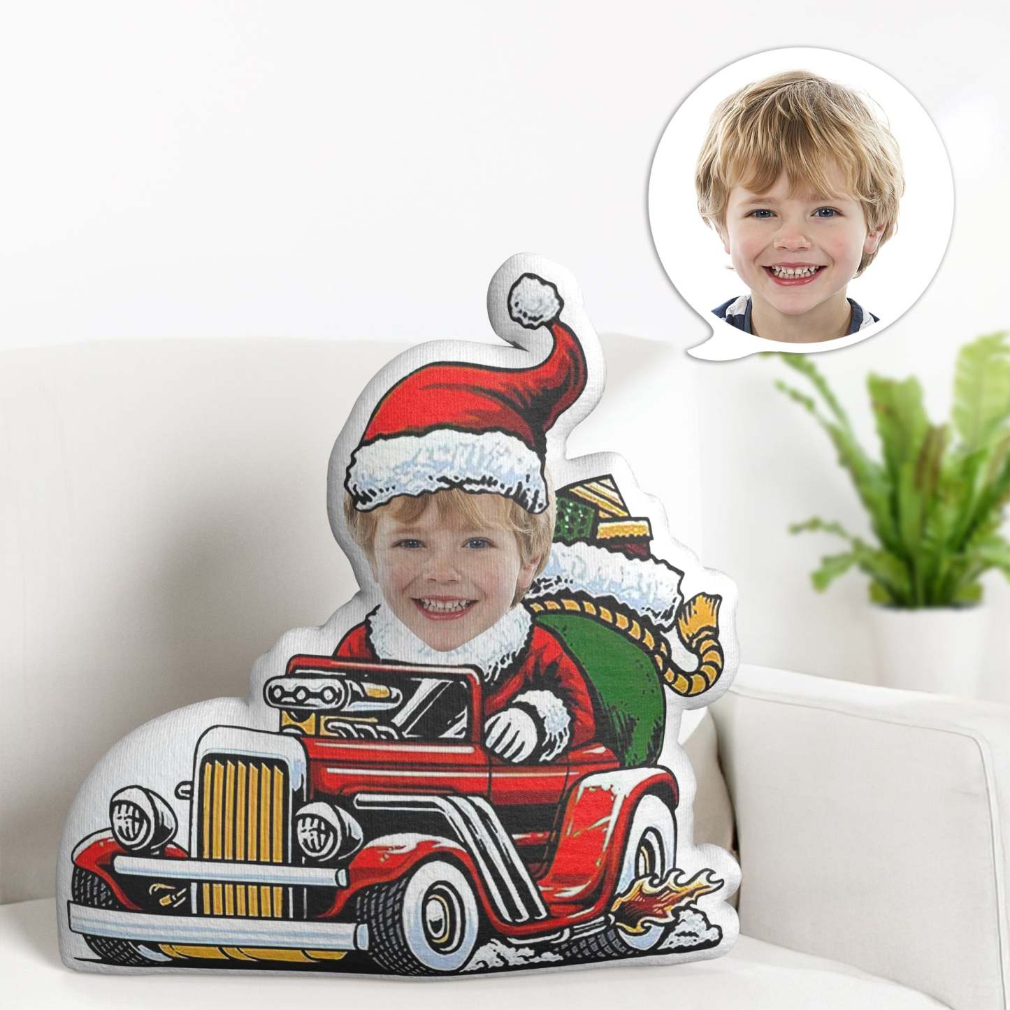 Oreiller De Corps Mon Visage Oreiller Noël Père Noël Conduire Voiture Photo Oreiller Minime Oreiller Personnalisé Oreiller Cadeau - Mug Personnalisé