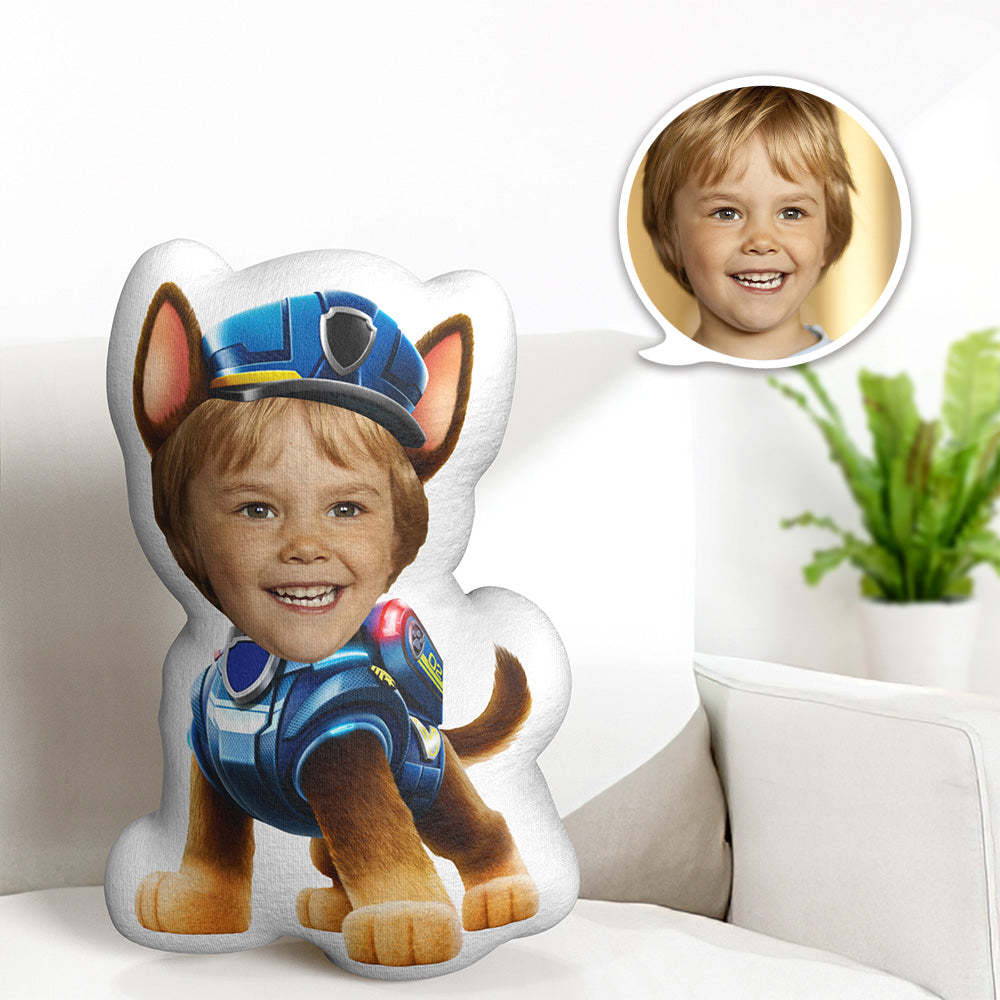 Oreiller Facial Personnalisé Minime, Costume Bleu, Poupée Chien, Cadeaux Photo Personnalisés Pour Enfants - Mug Personnalisé