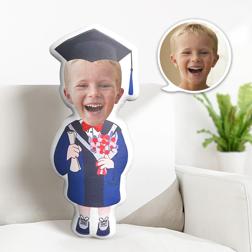 Coussin Personnalisé Avec Photo De Visage Minime, Coussin Cadeau De Remise De Diplôme Personnalisé, Coussin Minime - Mug Personnalisé