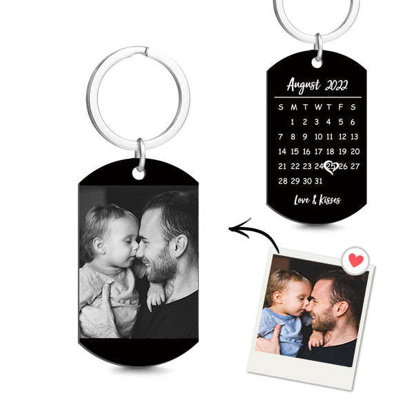 Porte-clés Calendrier Personnalisé, Cadeau Pour Papa, Porte-clés Calendrier Photo - Mug Personnalisé