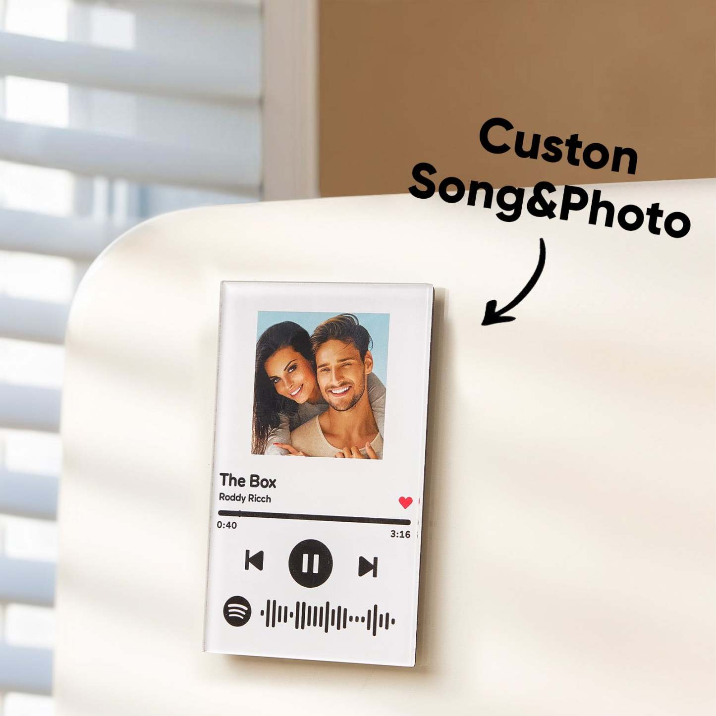 Aimant De Réfrigérateur En Acrylique, Musique Nfc, Aimant De Réfrigérateur Personnalisé, Peut Jouer Des Chansons - Mug Personnalisé