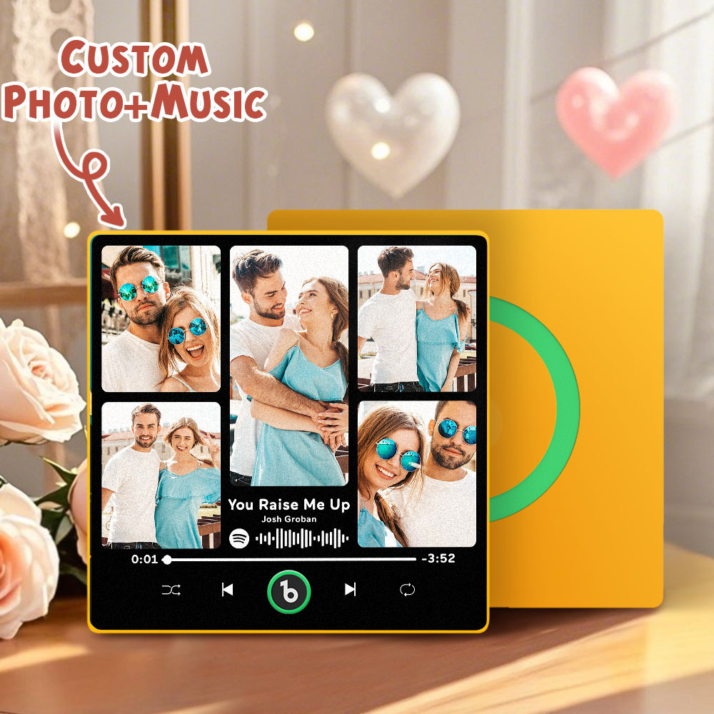 Aimant De Réfrigérateur Spotify Nouvelle Version 4.0, Aimant Musical Personnalisé Avec Cadre Coloré, Aimant De Réfrigérateur En Forme D'album, Permet D'écouter Des Chansons, Cadeau Pour Couple - Mug Personnalisé