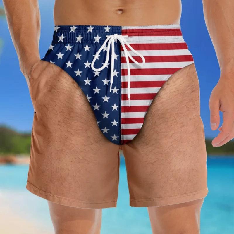 Maillot De Bain Patriotique Drôle Personnalisé Pour Hommes, Cadeaux De Vacances Et De Voyage D'été Personnalisés Pour Hommes - Mug Personnalisé