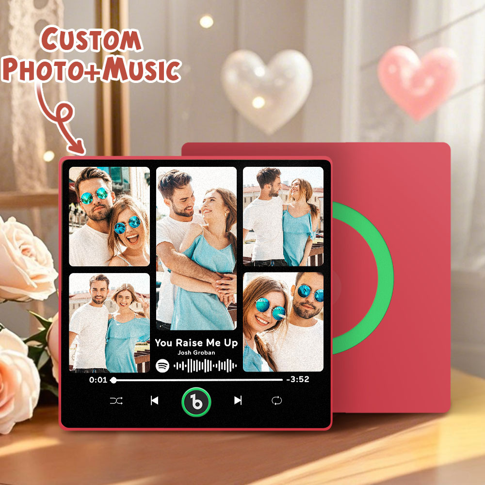 Aimant De Réfrigérateur Spotify Nouvelle Version 4.0, Aimant Musical Personnalisé Avec Cadre Coloré, Aimant De Réfrigérateur En Forme D'album, Permet D'écouter Des Chansons, Cadeau Pour Couple - Mug Personnalisé