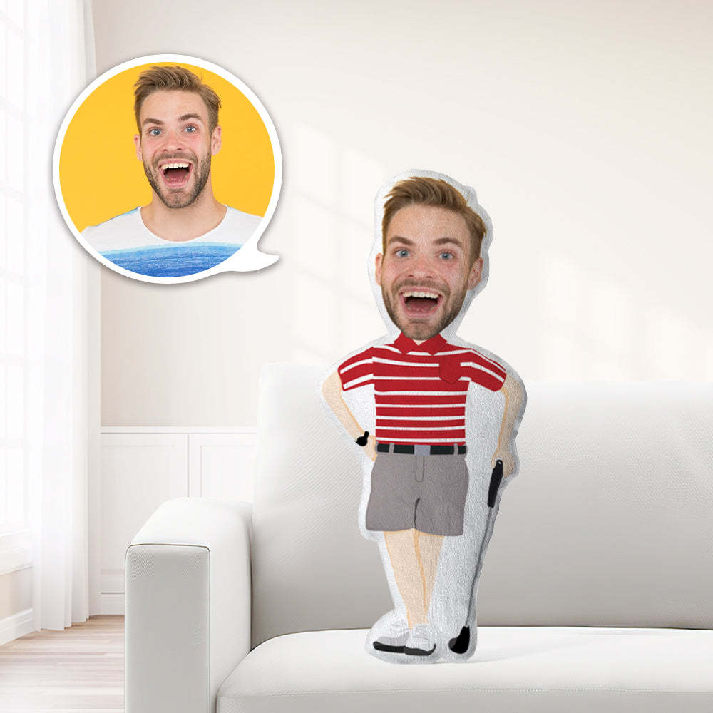 Oreiller Personnalisé De Visage Personnalisé De Poupée De Photo Oreiller Personnalisé D’oreiller De Visage Minime Oreiller Cadeau Oreiller De Joueur De Golf - Mug Personnalisé