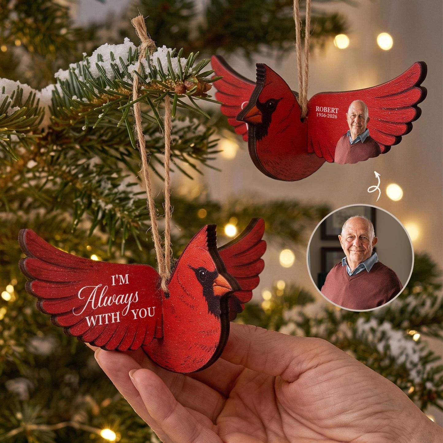 Photo Personnalisée Ornement En Bois Commémoratif Personnalisé Cardinal Papillon Colibri Robin Souvenir Noël Cadeau à Suspendre Cadeau De Sympathie - Mug Personnalisé