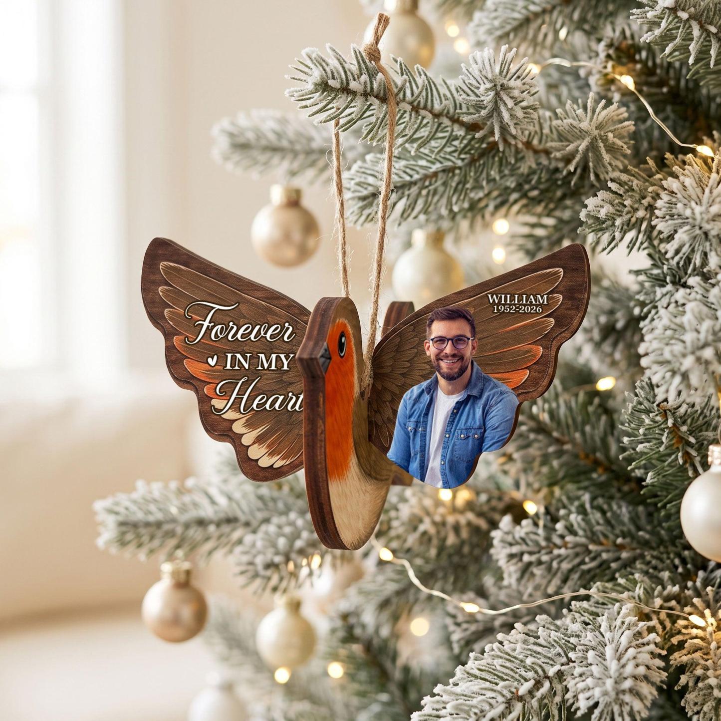 Photo Personnalisée Ornement En Bois Commémoratif Personnalisé Cardinal Papillon Colibri Robin Souvenir Noël Cadeau à Suspendre Cadeau De Sympathie - Mug Personnalisé