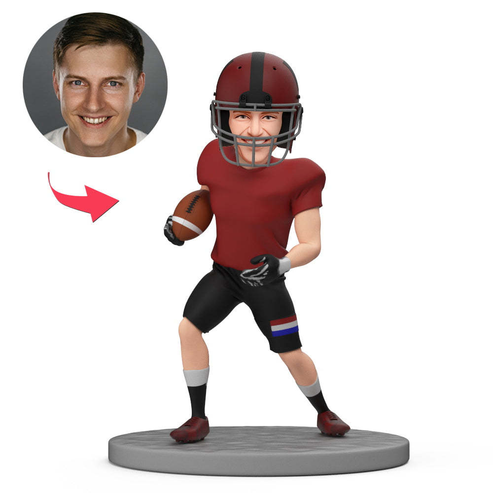 Bobblehead Personnalisé Kicker De Football Américain Esquivant Avec Une Balle - Mug Personnalisé