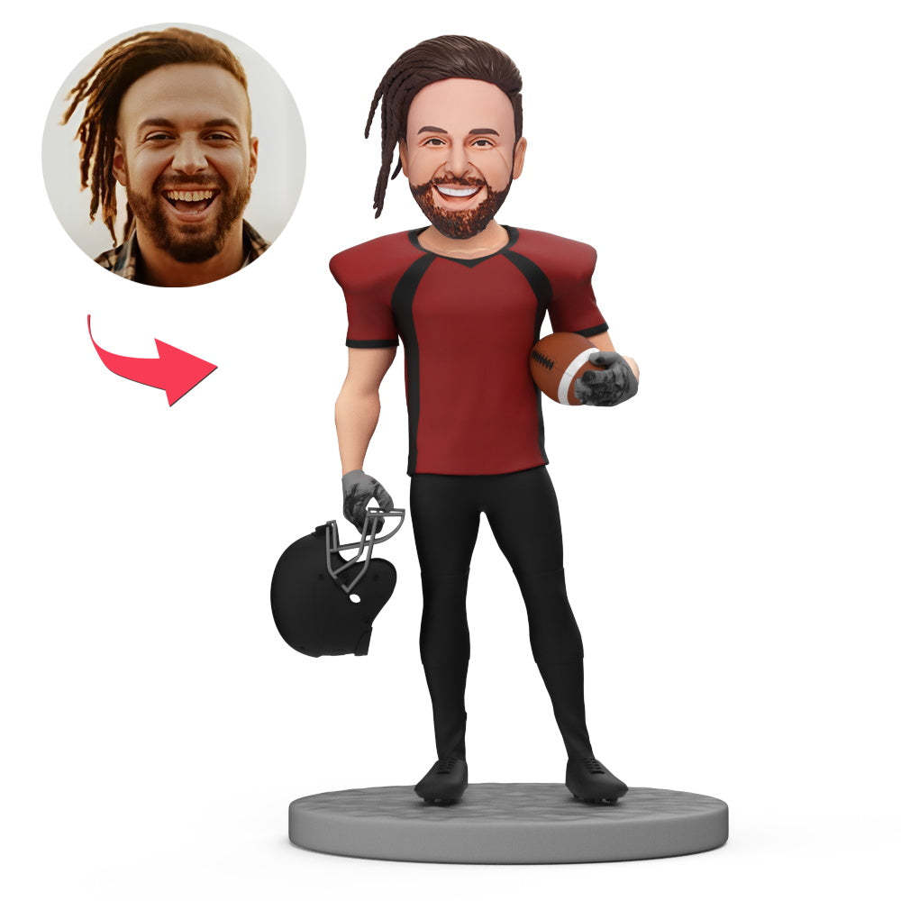 Les Joueurs De Bobblehead De Joueur De Football Américain Personnalisé Ont Terminé Le Jeu - Mug Personnalisé