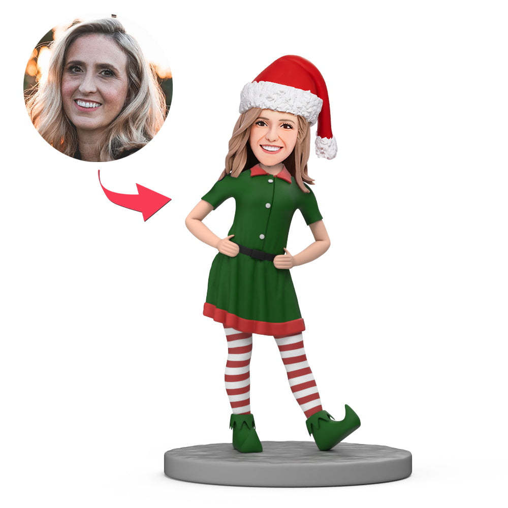 Les Femmes Portent Des Vêtements De Noël Bobblehead Personnalisé Avec Texte Gravé - Mug Personnalisé
