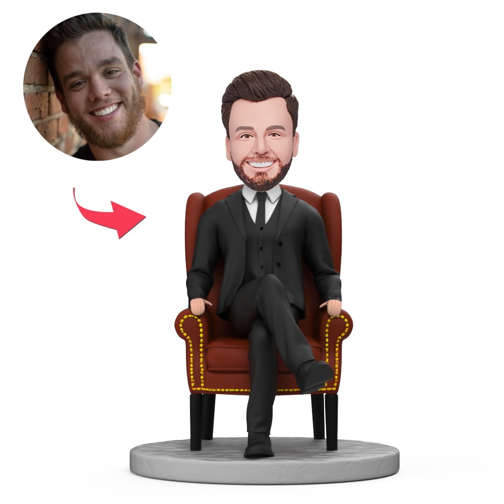 Figurine Bobblehead Personnalisée Pour Patron Assis Sur Une Chaise De Bureau Figurine Bobblehead Personnalisée Avec Texte Gravé Cadeaux Bobblehead Personnalisés Pour Patron - Mug Personnalisé