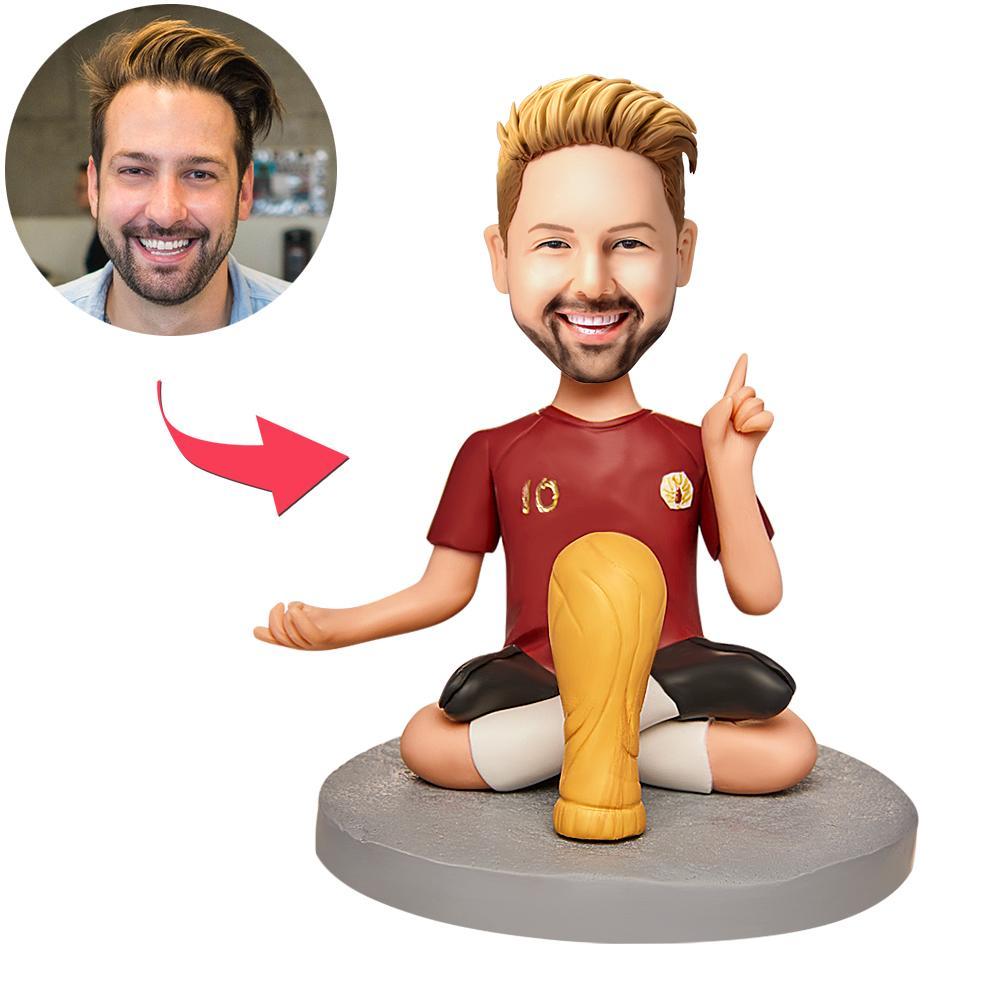 Gravure De Bobblehead Personnalisée De La Coupe Du Monde Avec Texte - Mug Personnalisé