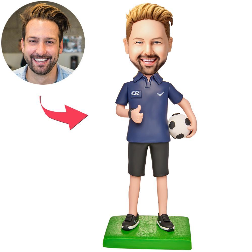 Polo Soccer Casual Custom Bobblehead Gravé Avec Texte - Mug Personnalisé