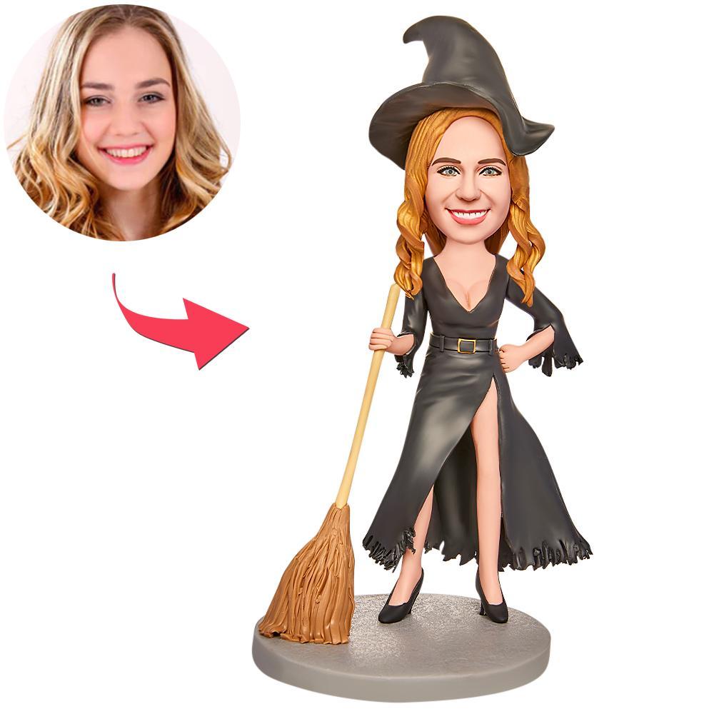 Bobblehead Personnalisé De Sorcière Sexy D'halloween Avec Texte Gravé - Mug Personnalisé
