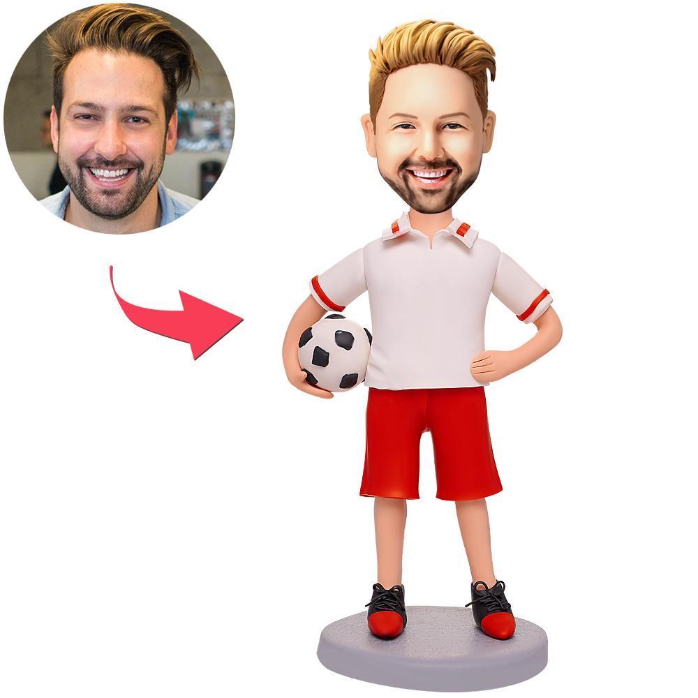 Happy Football Player Bobblehead Personnalisé Avec Texte Gravé - Mug Personnalisé