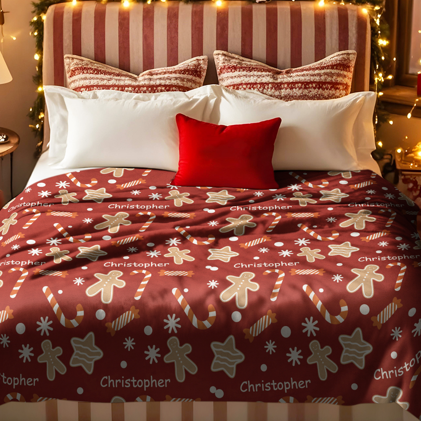 Couverture Personnalisée Avec Nom, Couverture De Noël Personnalisée, Couverture Personnalisée Avec Nom De Famille - Mug Personnalisé