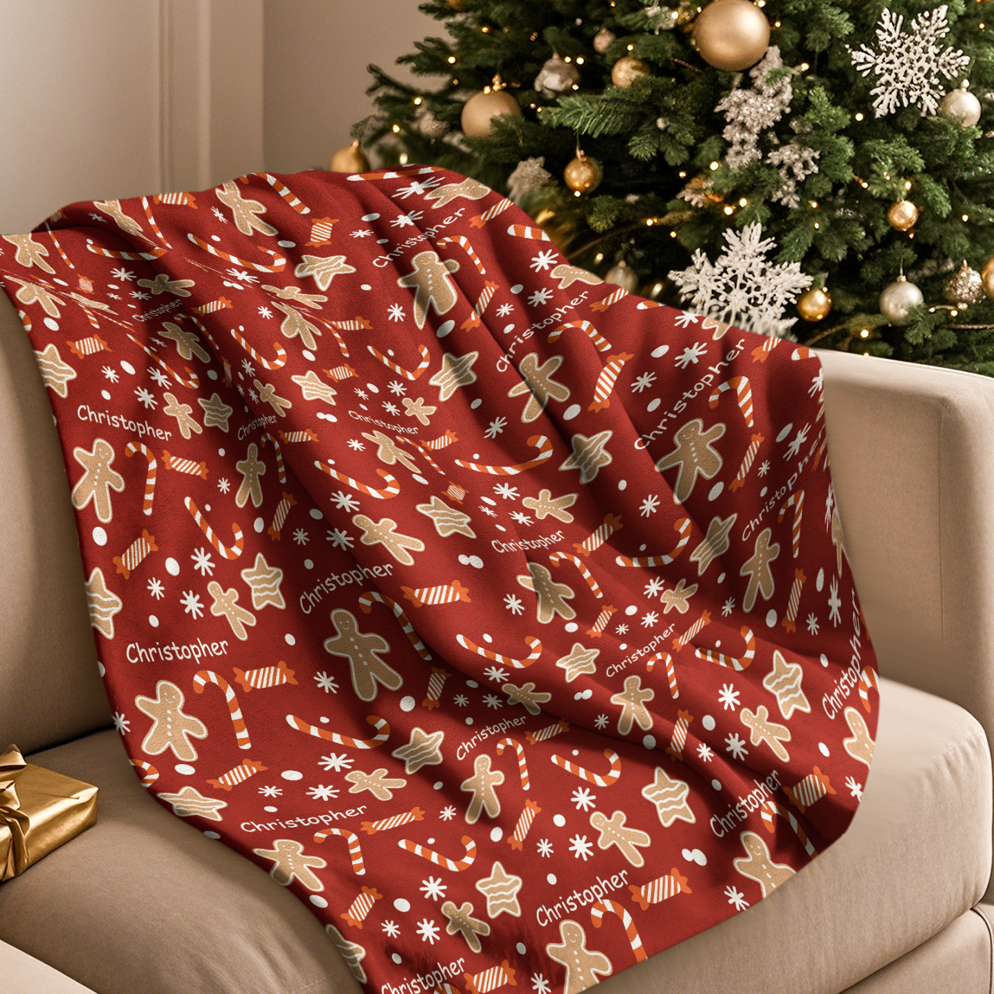 Couverture Personnalisée Avec Nom, Couverture De Noël Personnalisée, Couverture Personnalisée Avec Nom De Famille - Mug Personnalisé