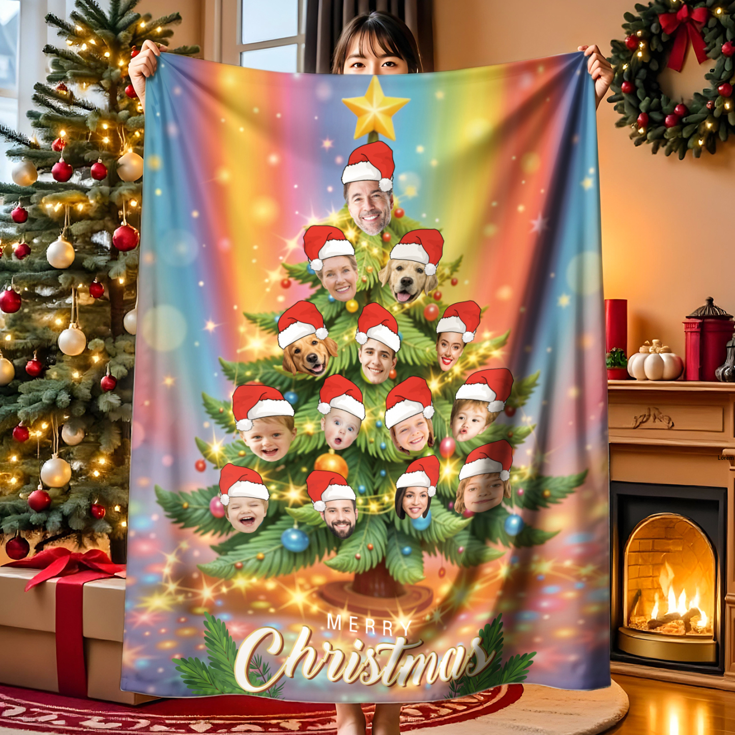 Couverture Photo De Noël Personnalisée, Couverture De Vacances Personnalisée, Cadeau - Mug Personnalisé