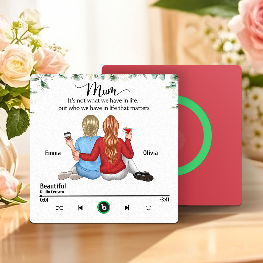 Aimants De Réfrigérateur Personnalisés Avec Musique, Autocollants Muraux, Lecture De Musique Sans Téléphone Portable, Plusieurs Styles Pour Les Cadeaux De Fête Des Mères - Mug Personnalisé