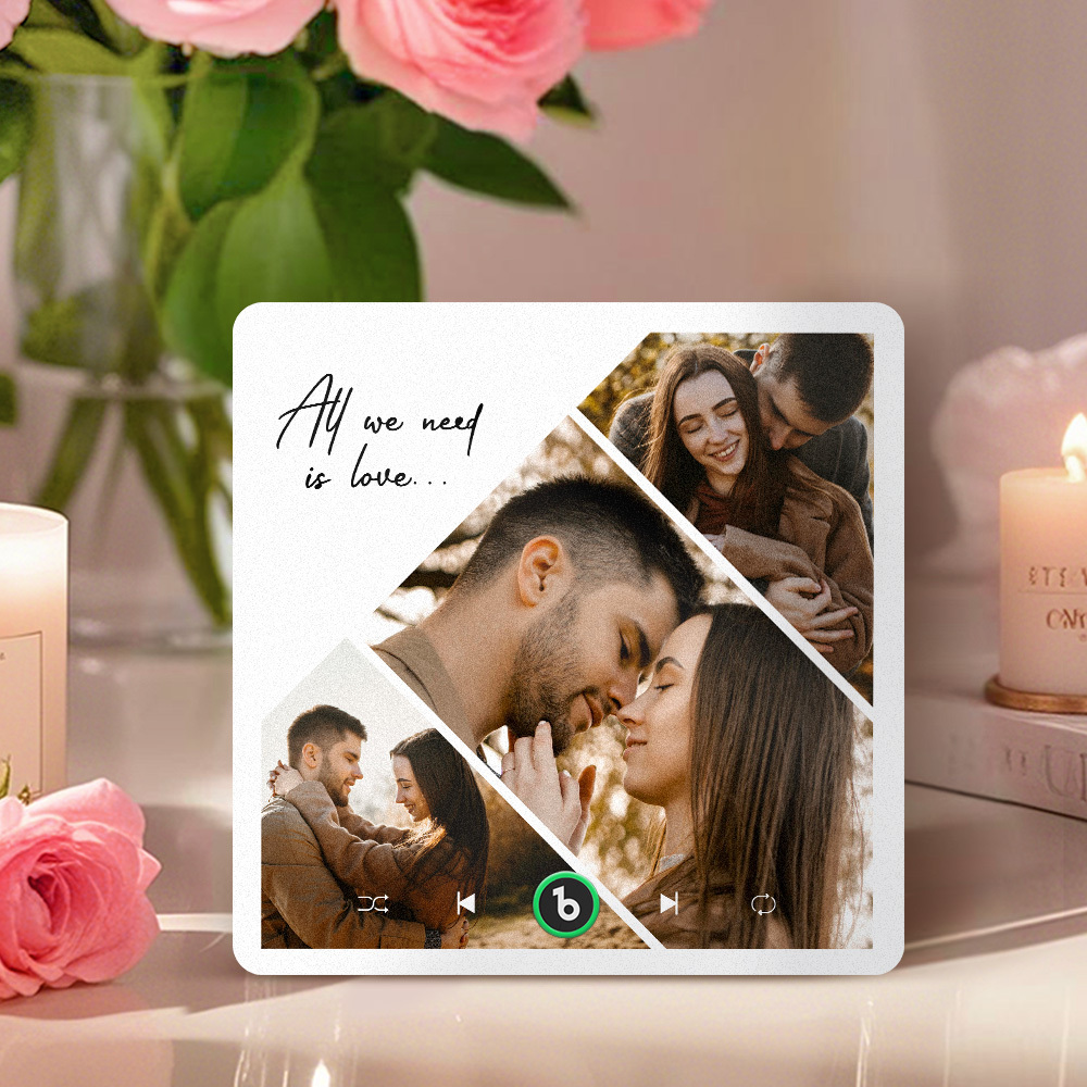 Aimants De Réfrigérateur De Musique Personnalisés Cadeaux De La Saint-valentin Aimant De Réfrigérateur De Musique Personnalisé Cadre Coloré Album Aimant De Réfrigérateur Peut Jouer Des Chansons Cadeau Pour Couple - Mug Personnalisé