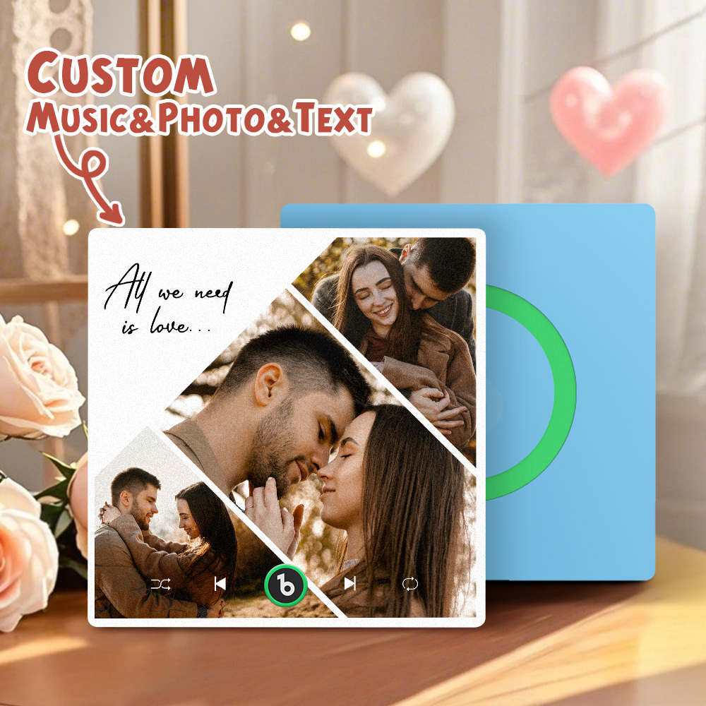 Aimants De Réfrigérateur De Musique Personnalisés Cadeaux De La Saint-valentin Aimant De Réfrigérateur De Musique Personnalisé Cadre Coloré Album Aimant De Réfrigérateur Peut Jouer Des Chansons Cadeau Pour Couple - Mug Personnalisé