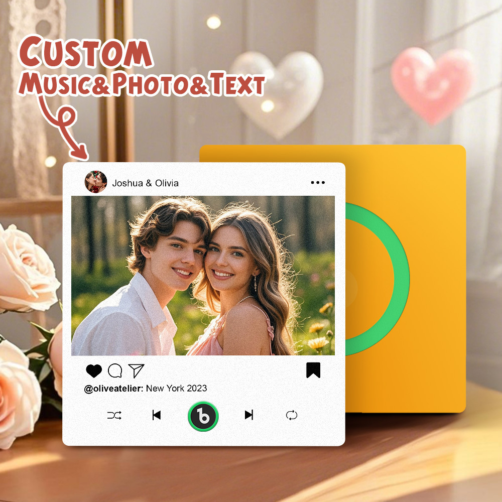 Aimants De Réfrigérateur De Musique Personnalisés Cadeaux De La Saint-valentin Aimant De Réfrigérateur De Musique Personnalisé Cadre Coloré Album Aimant De Réfrigérateur Peut Jouer Des Chansons Cadeau Pour Couple - Mug Personnalisé