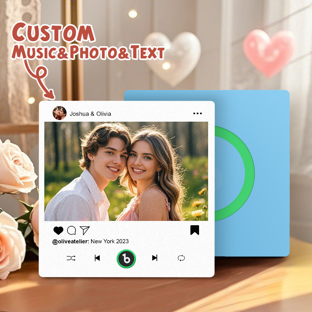 Aimants De Réfrigérateur De Musique Personnalisés Cadeaux De La Saint-valentin Aimant De Réfrigérateur De Musique Personnalisé Cadre Coloré Album Aimant De Réfrigérateur Peut Jouer Des Chansons Cadeau Pour Couple - Mug Personnalisé