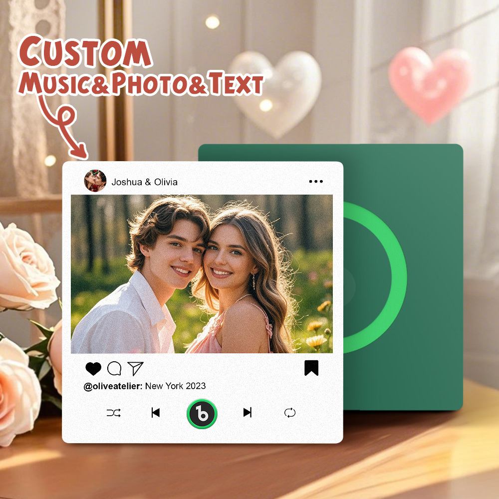 Aimants De Réfrigérateur De Musique Personnalisés Cadeaux De La Saint-valentin Aimant De Réfrigérateur De Musique Personnalisé Cadre Coloré Album Aimant De Réfrigérateur Peut Jouer Des Chansons Cadeau Pour Couple - Mug Personnalisé