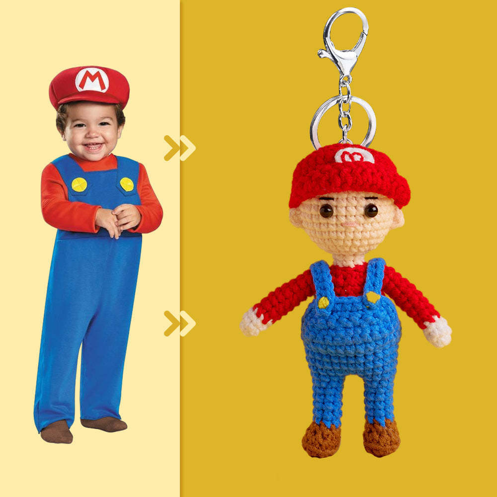 Corps Complet Personnalisable 1 Personne Poupée Au Crochet Personnalisée Cadeaux Personnalisés Mini Poupées Tissées À La Main - Mario - Mug Personnalisé