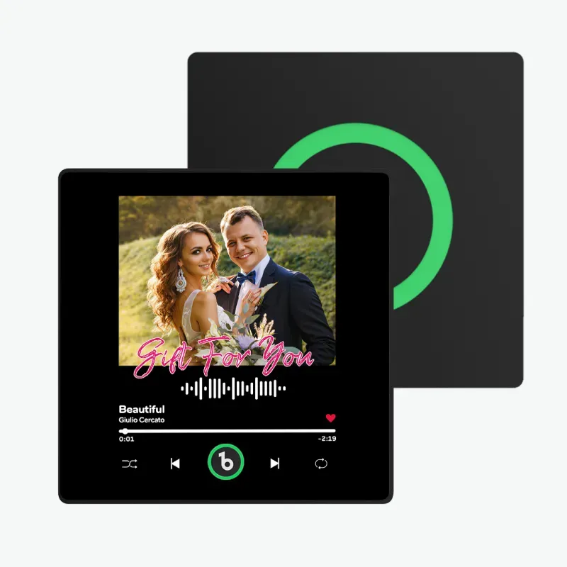 Aimant De Réfrigérateur Spotify Nouvelle Version 4.0, Aimant Musical Personnalisé Avec Cadre Coloré, Aimant De Réfrigérateur En Forme D'album, Permet D'écouter Des Chansons, Cadeau Pour Couple - Mug Personnalisé