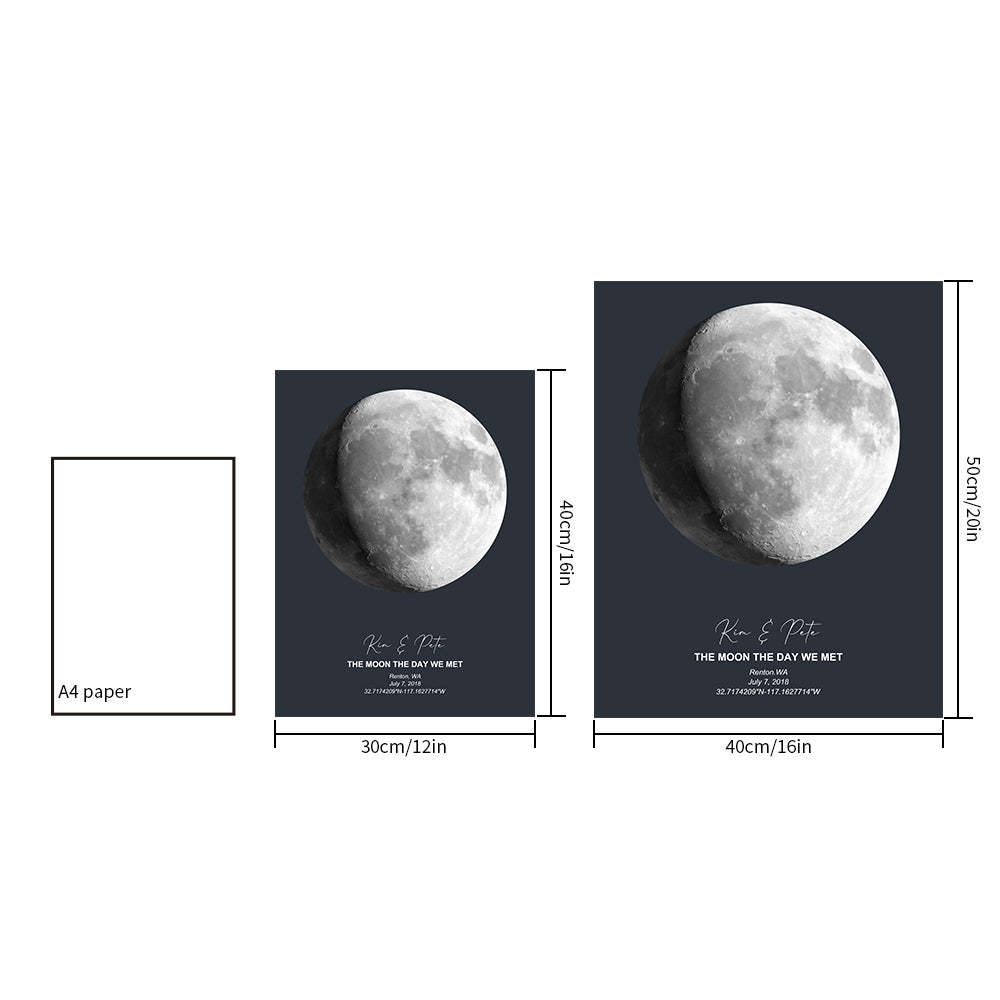 Cadeau Personnalisé D’affiche De Phase De Lune Pour L’anniversaire - Mug Personnalisé