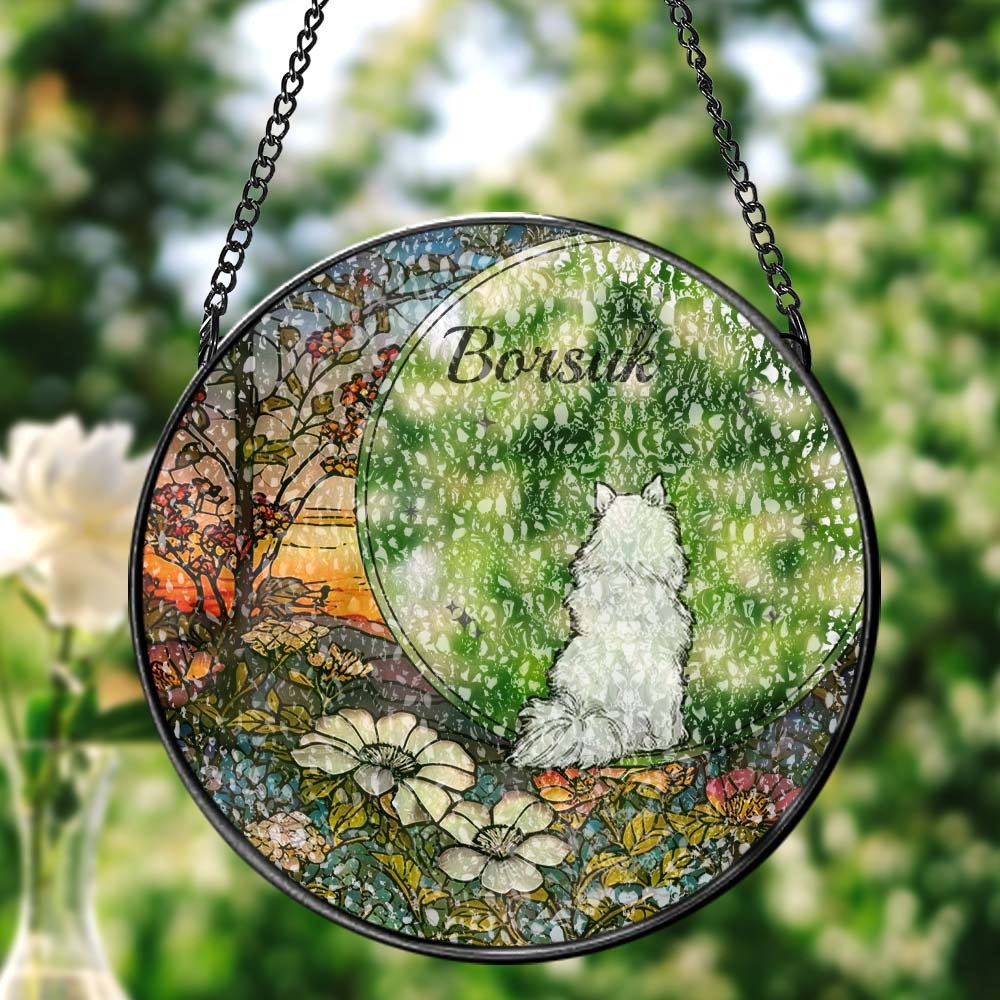 Attrape-soleil Personnalisé En Vitrail Pour Animaux De Compagnie Attrape-soleil Personnalisé Pour Fenêtre Pour Amoureux Des Animaux De Compagnie - Mug Personnalisé