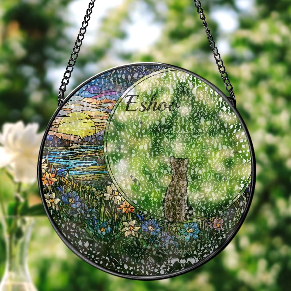Attrape-soleil Personnalisé En Vitrail Pour Animaux De Compagnie Attrape-soleil Personnalisé Pour Fenêtre Pour Amoureux Des Animaux De Compagnie - Mug Personnalisé