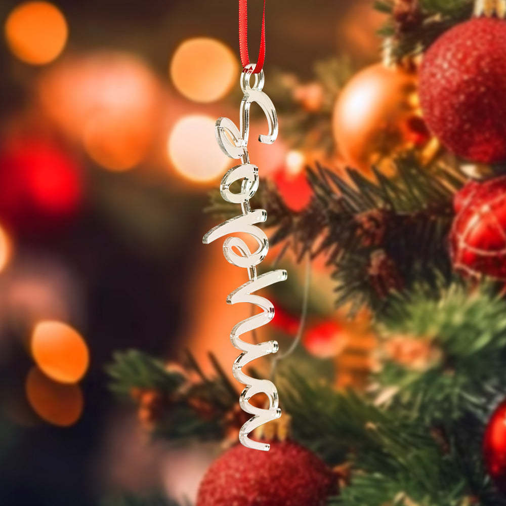 Ornement D'arbre De Noël Avec Nom Personnalisé, Bas De Noël, Étiquette Cadeau, Décoration, Cadeau - Mug Personnalisé
